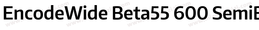 EncodeWide Beta55 600 SemiBold字体转换